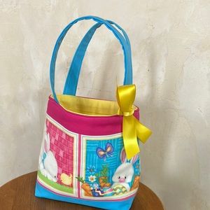 NEW EASTER BASKET, CHILD’S SIZE TOTE, KID’S PURSE, EASTER GIFT BAG HANDMADE